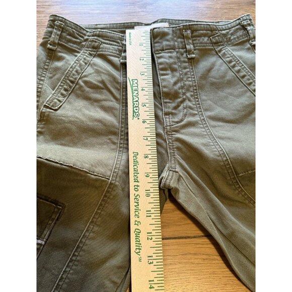 Anthropologie Women  Austen Embroidered Green Floral Cargo Skinny Pants Size 26 - Picture 5 of 16